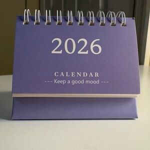 Tiny But Mighty ✨ 2026 Mini Desk Calendar | Purple Aesthetic